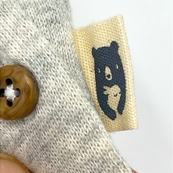NWT 100% Organic Cotton Rabbit & Bear by Emily and Oliver Sweatshirt Size 0-3M - Picture 6 of 9